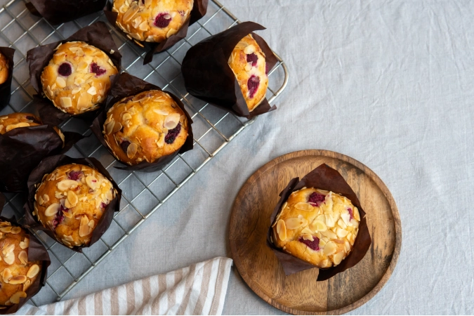 Raspberry & Almond Muffin